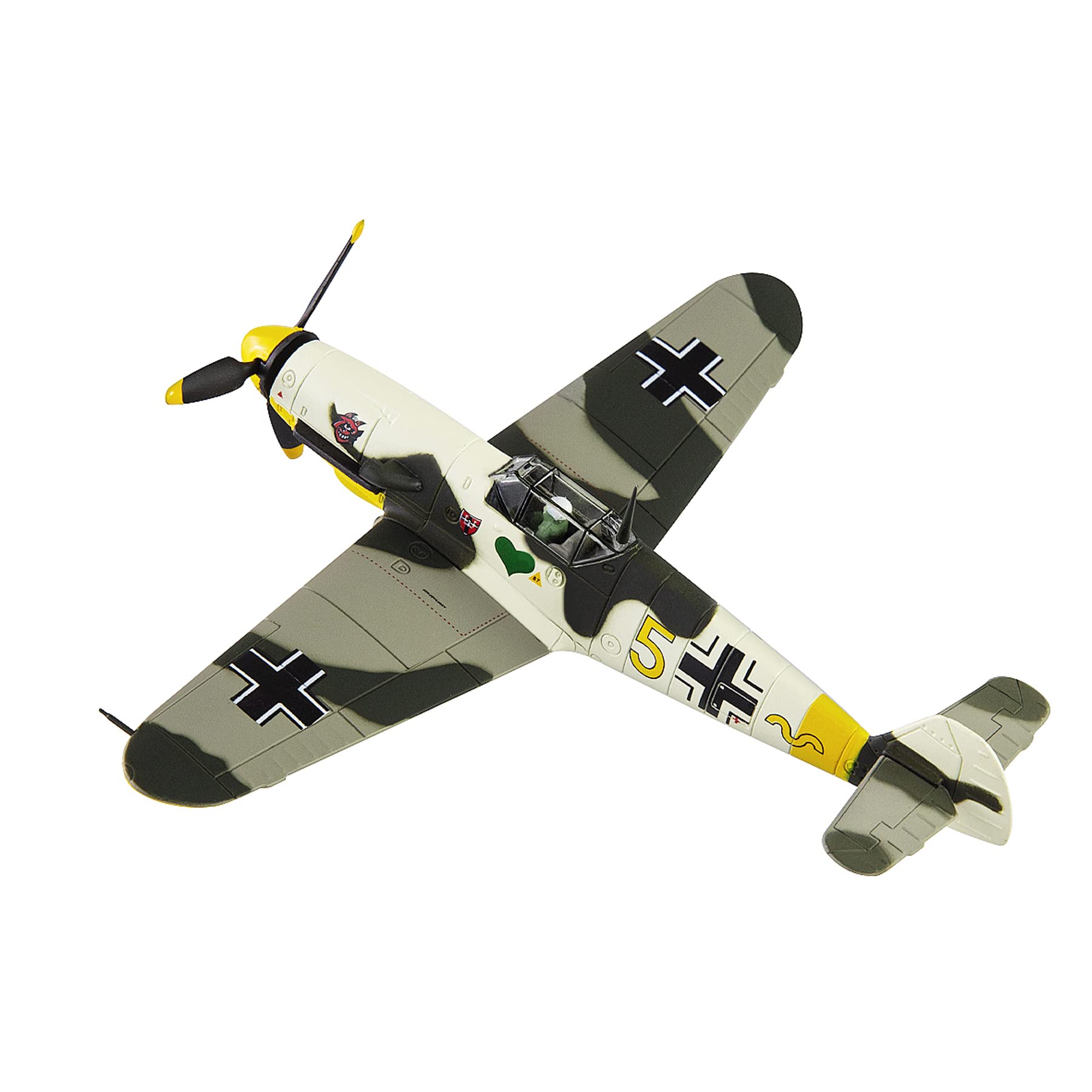 HANGHAN 1/72 BF109 Fighter Plane Metal Fighter Military Model Diecast Plane Model for Collection or Gift