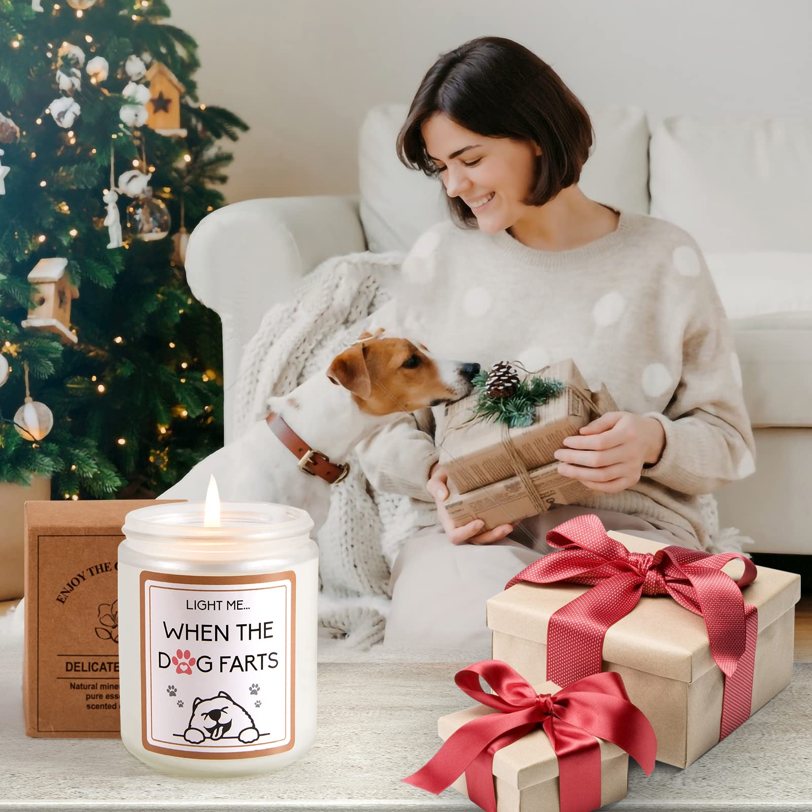 AWDK Mom Gifts Gifts for Women- Gifts for mom Funny Dog Mom Happy Mothers Day Gift for Dog Lovers Best Friends Girlfriend Sisters Female Coworker Relaxing Presents Lavender Scented Candle