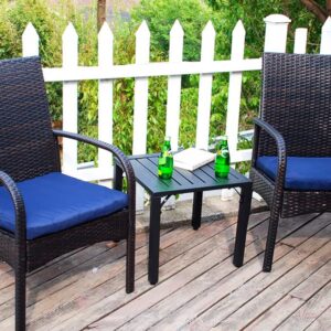 SAILARY Wicker Patio Dining Chairs with Padded Cushions, Outdoor Rattan Chairs with Armrest Support 350 lb Set of 6