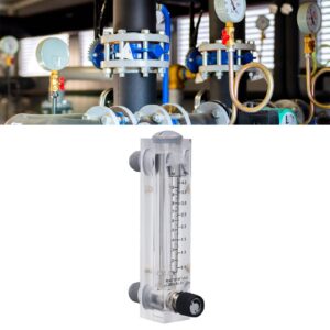 0.1-1GPM Liquid Flowmeter Adjustable Panel Mount Type Acrylic Transparent Water Flow Meter 1/4in Thread for Flow Rate of Liquid Medium