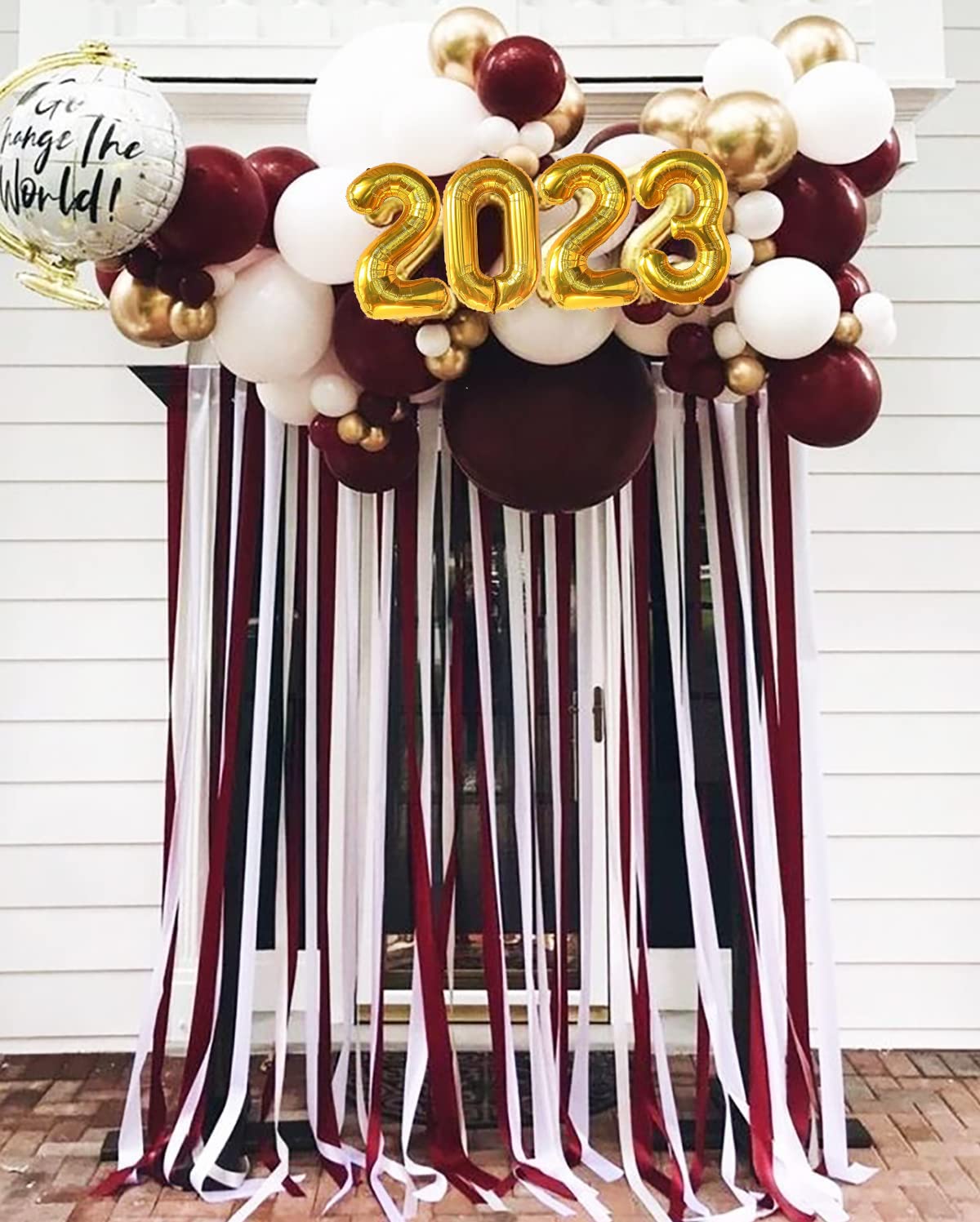 Graduation Party Decorations Burgundy Gold 2024/Burgundy Gold Balloons 81pcs/Maroon Gold Graduation Decorations 2024/Burgundy Gold Birthday Party Decorations Women/Fall Bridal Shower Decorations