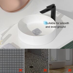 TIONTURE 2 Pack Shower Drain Square Hair Catcher Shower Drain with Suction Cup Hair Stopper for Shower Drain Bathroom Hair Catcher for Bathtub Filter Shower Drain Protection Flat Strainer (Grey White)