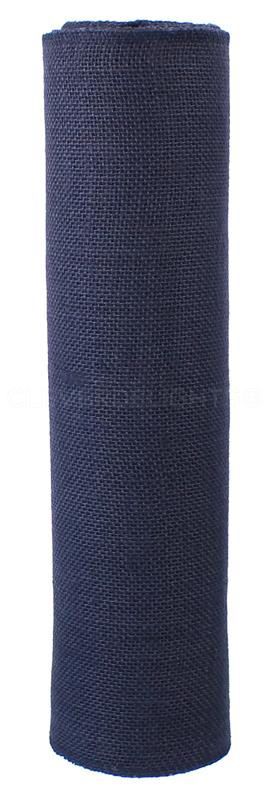 CleverDelights 14" Navy Burlap Roll - Finished Edges - 10 Yards - Jute Burlap Fabric