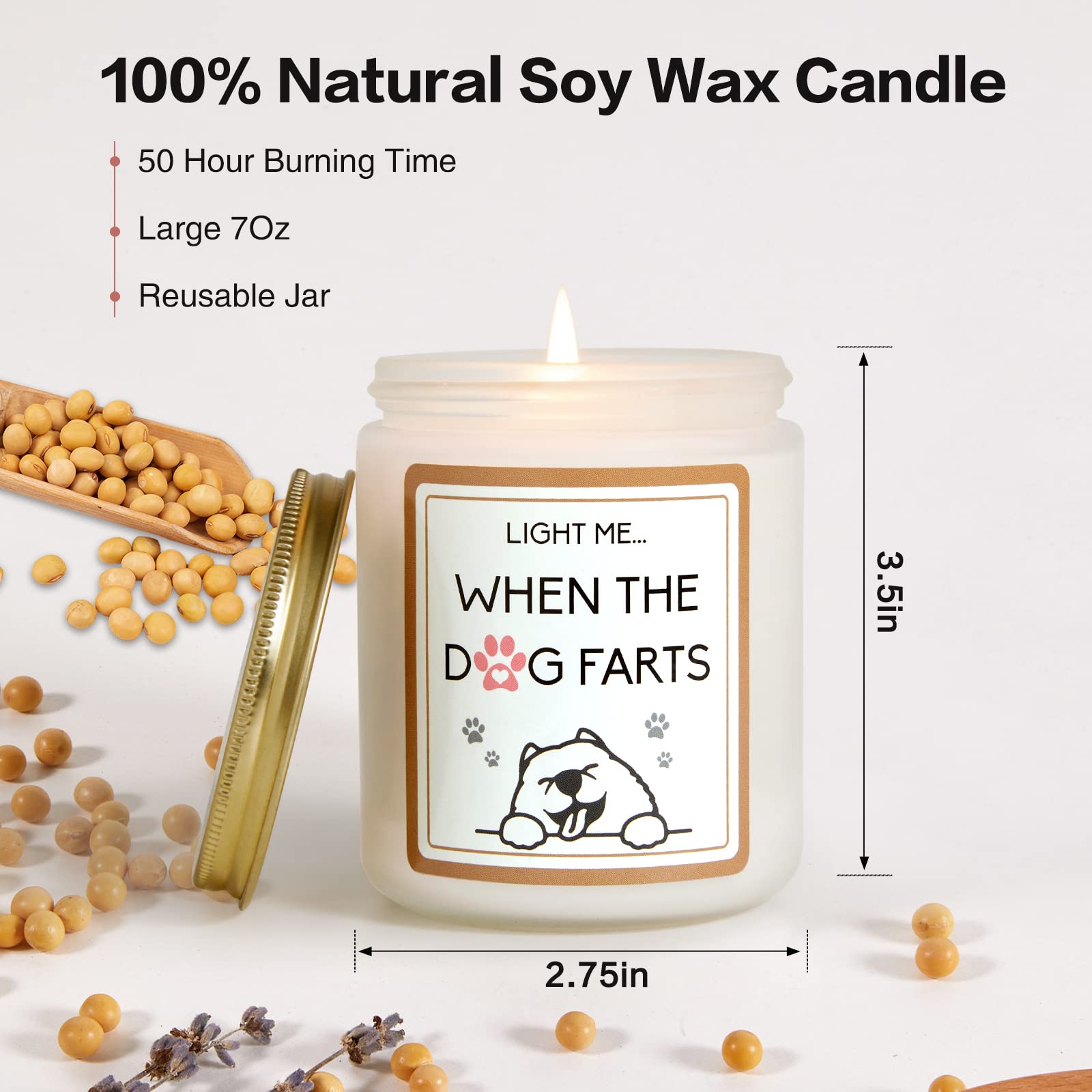 AWDK Mom Gifts Gifts for Women- Gifts for mom Funny Dog Mom Happy Mothers Day Gift for Dog Lovers Best Friends Girlfriend Sisters Female Coworker Relaxing Presents Lavender Scented Candle