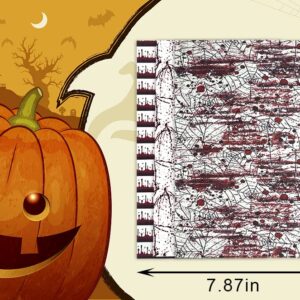 8 Pcs Halloween Faux Leather Sheets, Blood Print Leather Sheet, Bloodstain Fabric Sheets, Spider Web PU Synthetic Leather for DIY Hair Bow Earrings Halloween Craft Making 7.9 x 13 Inch