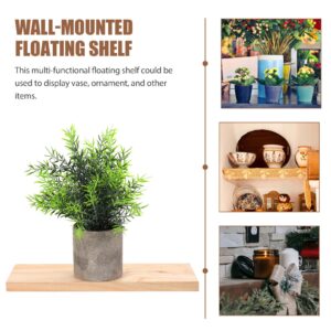 Cabilock 3 Sets Floating Shelf Wooden Shelf Farmhouse Hanging Wooden Shelving Wood Decor Moon Shelf Invisible Shelves Rustic Home Decor Shelves for Wall Decor Sturdy Wall-Mounted Bookshelf