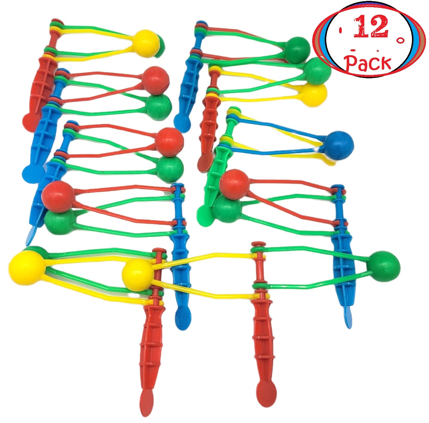 Mini Colorful Clackers (12 Pack) 4" Perfect Noisemakers for Parties, Sporting Events, Graduation Celebrations, Birthday Surprise Party or any other Noise Requiring Occasion!