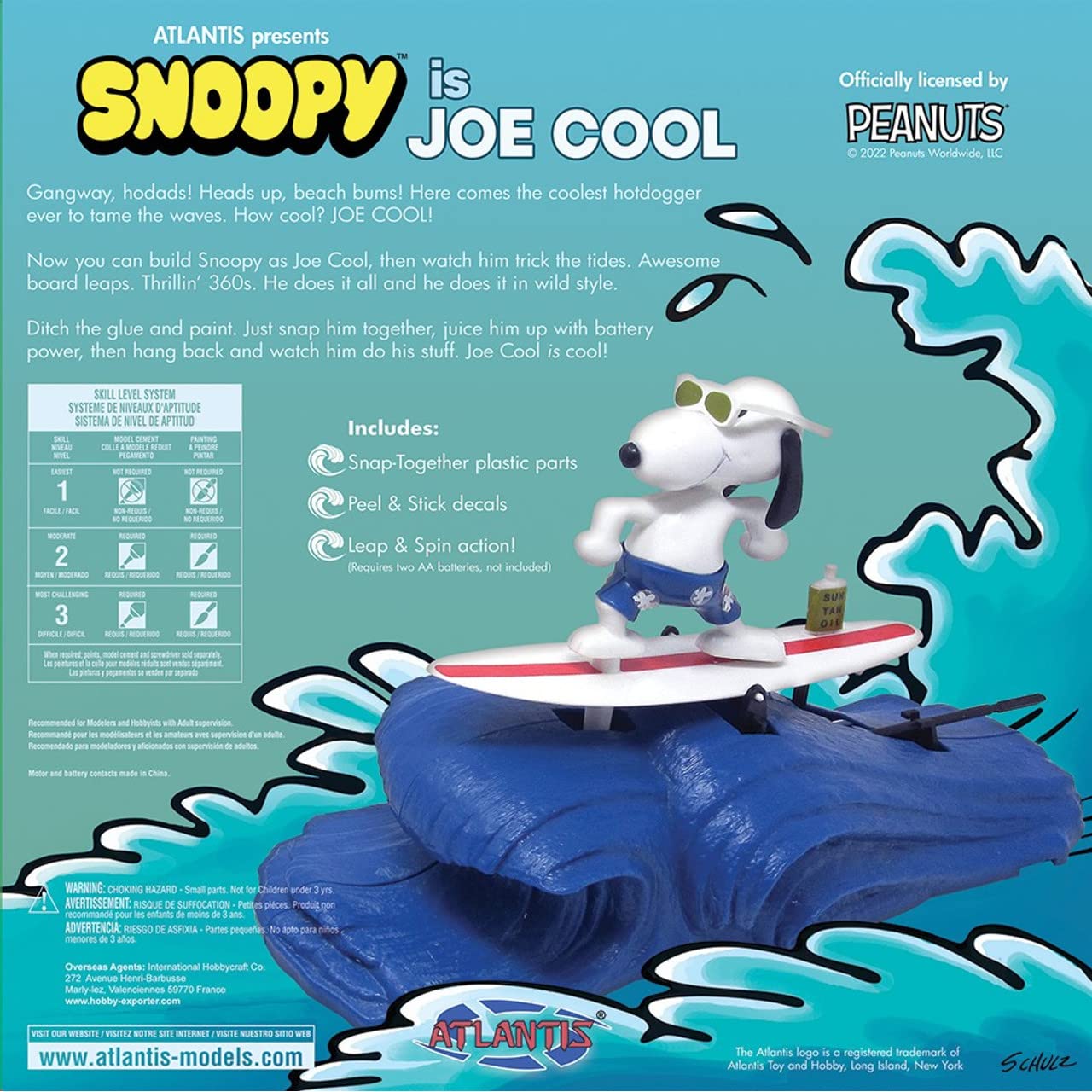 ATLANTIS TOY & HOBBY INC. Snoopy Joe Cool Surfing AANM7502 Plastic Models Other Misc