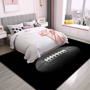 PeeNoke Classic American Football Area Rug Outdoor Patio Rug Play Mat Floor Mat Modern Carpet Non-Slip Home Decor Living Room Bedroom Nursery, 6x9 ft