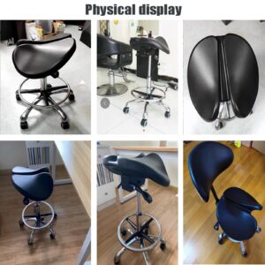 JMYSD Ergonomic Split Saddle Stool Dentist Chair Dental Stool Height Adjustable for Hospital Laboratory Salon Office Home,C2