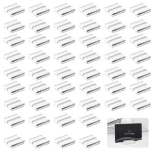 setrovic 50 pcs acrylic place card holder, card display stand with card slot table number holders acrylic sign holder clear acrylic stand for table wedding menu office meeting name display