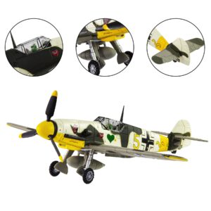 HANGHAN 1/72 BF109 Fighter Plane Metal Fighter Military Model Diecast Plane Model for Collection or Gift