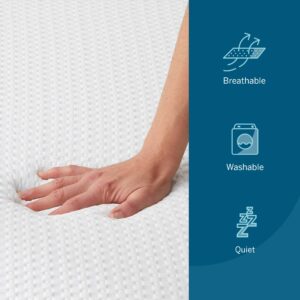 LUCID Gel Infused Memory Foam Mattress Topper with Cover – 3 Inch Mattress Topper – 5 Comfort Zones Relieve Pressure – CertiPUR-US Certified Foam - Full