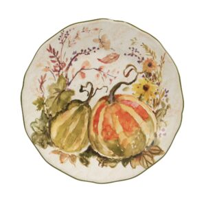 Certified International Harvest Morning Salad/Dessert Plates, Multicolor, Medium, Set of 4