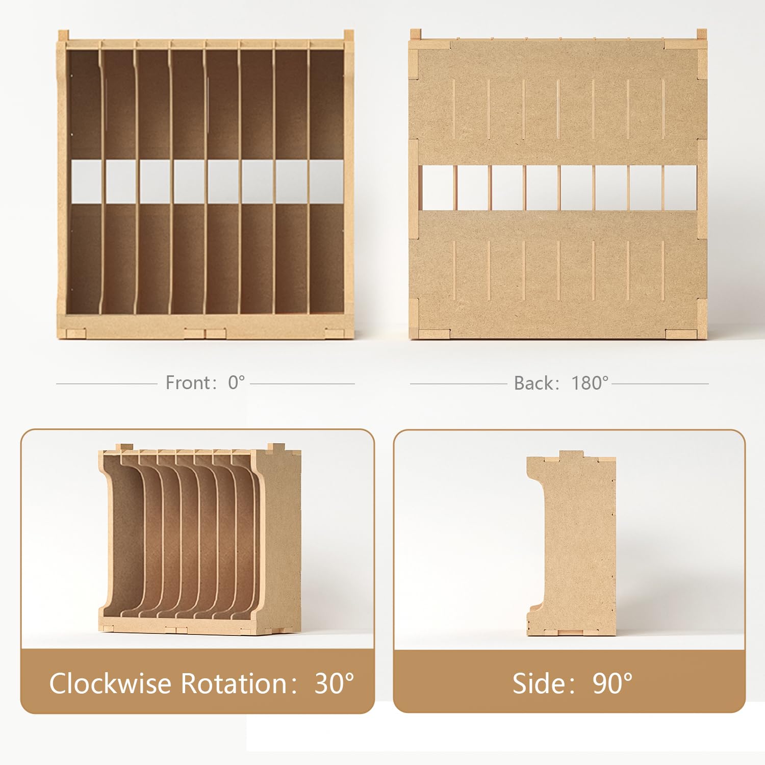 Bucasso Parts Shelf for Gundam, Model Shelf, Placing Rack, Action Figures DIY Model Making Accessories, MDF Material, Wooden Runner Stand for Gundam Hobby Model Making Parts, GK7