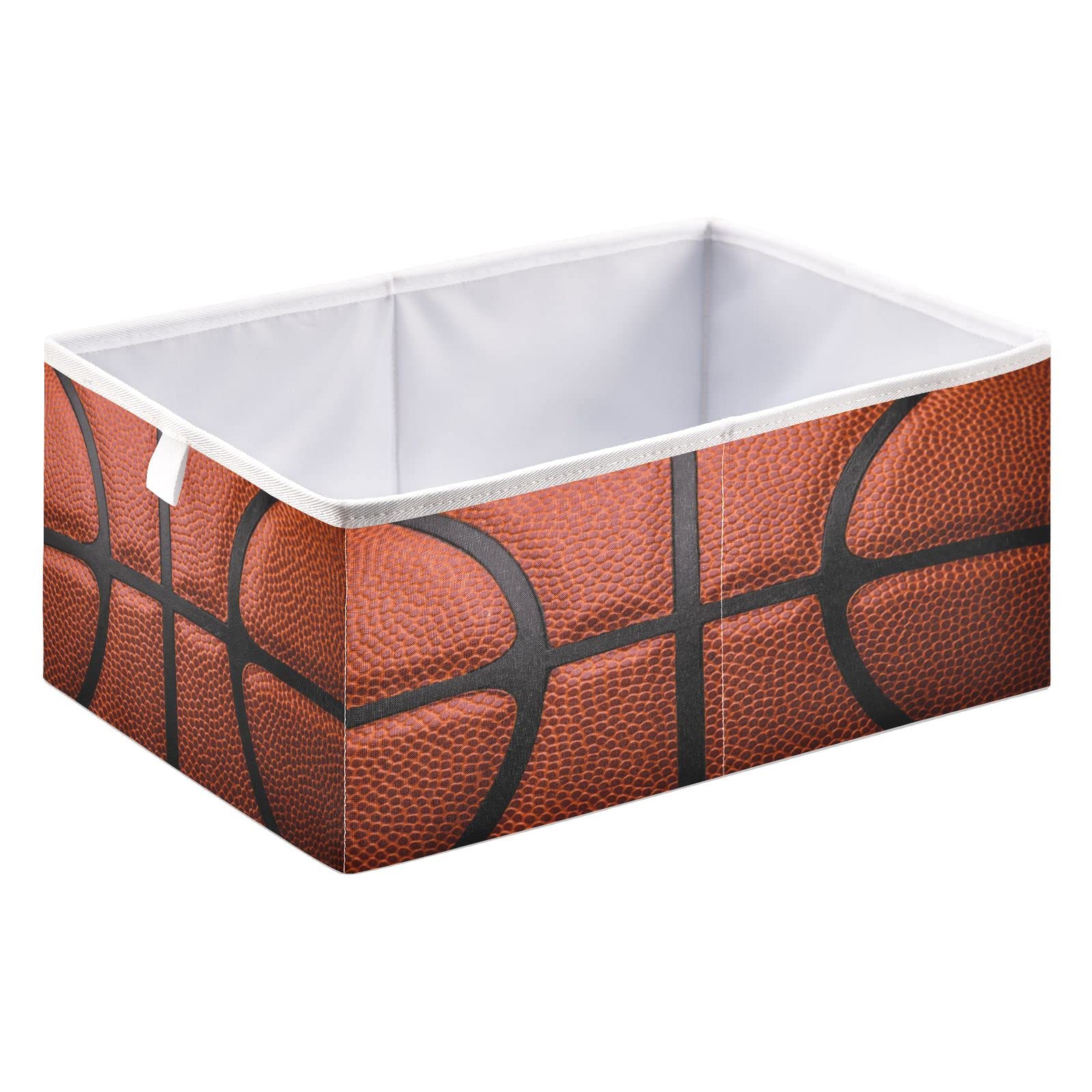 Bolaz Basketball Ball Texture Closet Organizers Storage Cubes Storage Bins Shelf Baskets Containers for Home Kids Room Toys Office