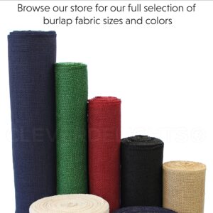 CleverDelights 14" Navy Burlap Roll - Finished Edges - 10 Yards - Jute Burlap Fabric