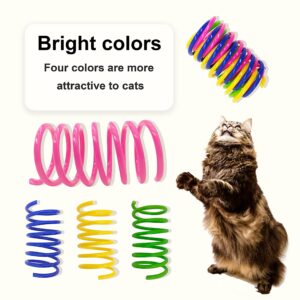 AGYM Cat Toys, 60 Pack Cat Spring Toys for Indoor Cats, Colorful & Durable Plastic Spring Coils Attract Cats to Swat, Bite, Hunt, Interactive Toys for Cats and Kittens