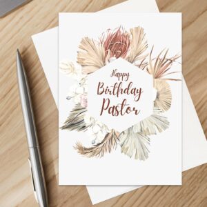 Pastor Birthday Card 5x7Inch for Pastor Card Happy Birthday Pastor Christian Birthday Card for Pastor (Single Card)