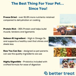 A Better | Salmon Dry Dog Food | Raw You Can See | High Protein Kibble + Freeze Dried Raw Dog Food