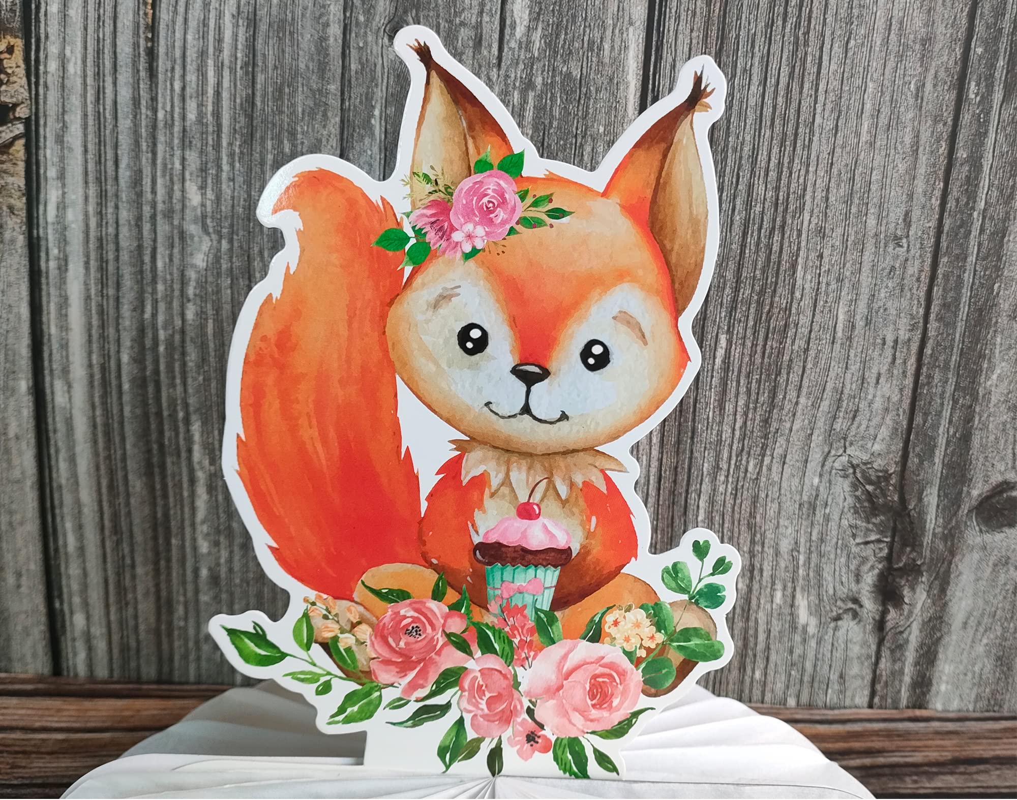 12Pcs Woodland Baby Shower Decorations Woodland Animals Honeycomb Centerpieces Baby Shower Decorations for Woodland Baby Shower Woodland Animals Birthday Party Supplies