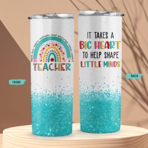 Teacher Gifts for Women - Teacher Appreciation Gifts, Gifts for Teachers Women - Gift for Teachers Women - Teacher Christmas Gifts, Christmas Gifts for Teachers, Birthday Gifts - 20 Oz Skinny Tumbler