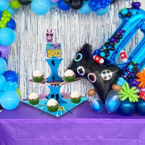 Video Game Birthday Party Supplies, 3 Tier Video Games Cupcake Stand for Boys Game Fans Birthday Decorations Baby Shower Game Party Favors