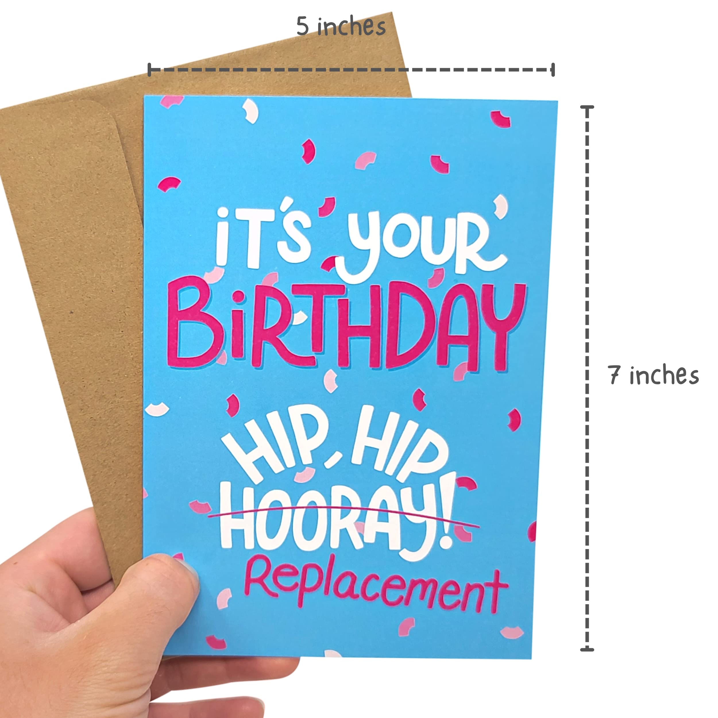 Sleazy Greetings Funny Birthday Card for Men Women - Hilarious Birthday Card for Him or Her - Hip Hip Replacement 21st 30th 40th 60th Birthday Card