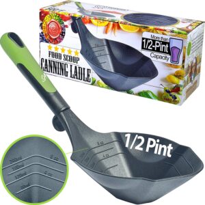 supa ant canning ladle, canning scoop, large ladle, large ladle for canning, large ladle spoon, food scoop, food scooper tool, canning supplies, ½-pint capacity 500f (assembled in usa)