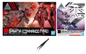 make your day 1/144 scale 30 minute missions, exm-e7c spinatia commando type, option parts set 5 multi wing/multi booster curved tweezers