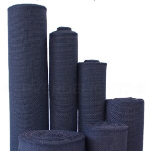 CleverDelights 14" Navy Burlap Roll - Finished Edges - 10 Yards - Jute Burlap Fabric