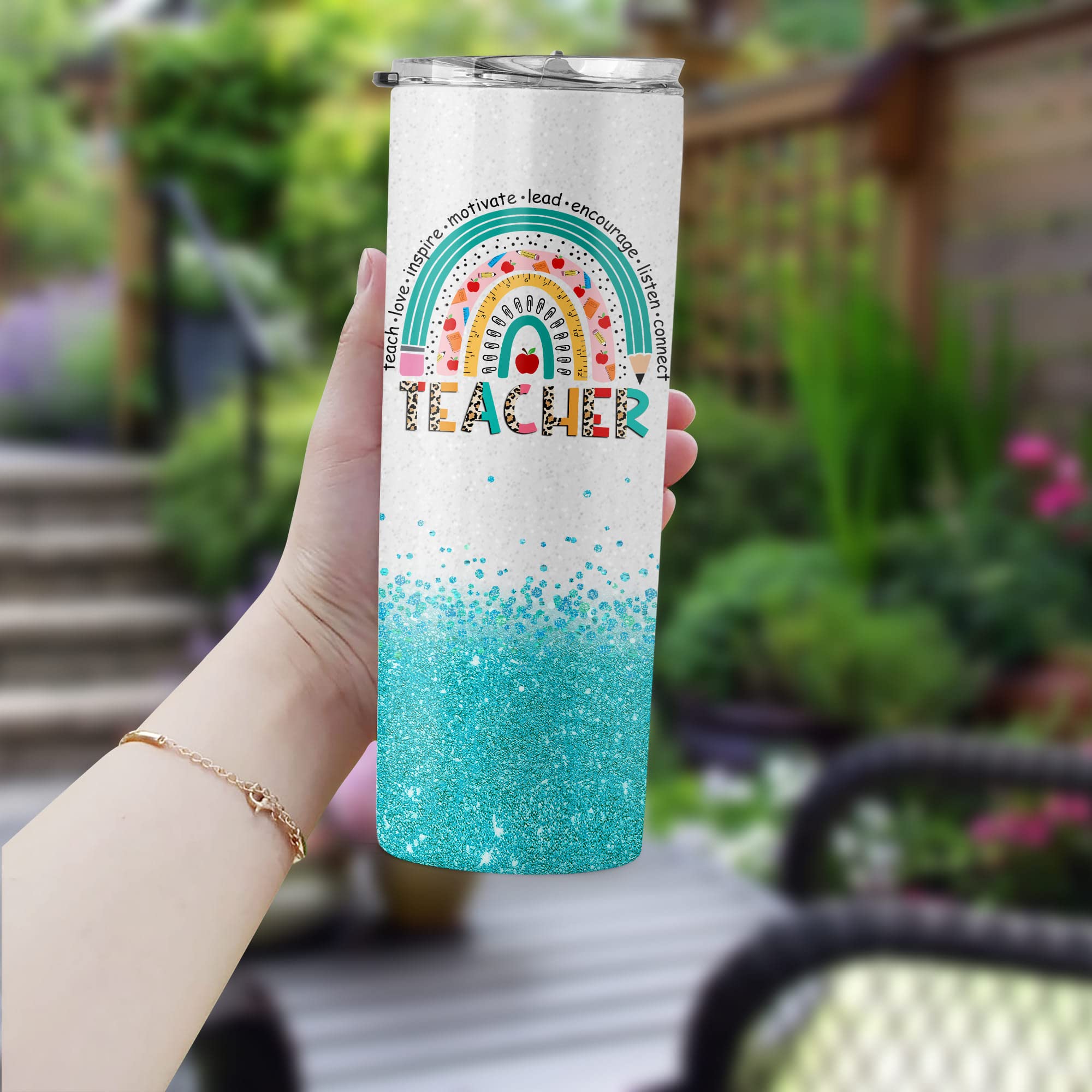 Teacher Gifts for Women - Teacher Appreciation Gifts, Gifts for Teachers Women - Gift for Teachers Women - Teacher Christmas Gifts, Christmas Gifts for Teachers, Birthday Gifts - 20 Oz Skinny Tumbler