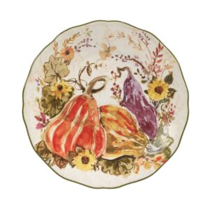 Certified International Harvest Morning Salad/Dessert Plates, Multicolor, Medium, Set of 4