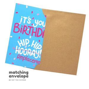 Sleazy Greetings Funny Birthday Card for Men Women - Hilarious Birthday Card for Him or Her - Hip Hip Replacement 21st 30th 40th 60th Birthday Card