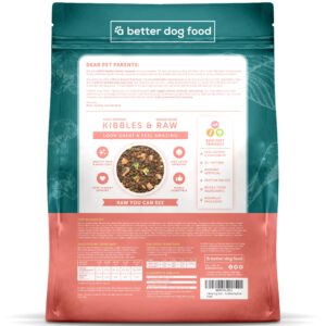 A Better | Salmon Dry Dog Food | Raw You Can See | High Protein Kibble + Freeze Dried Raw Dog Food