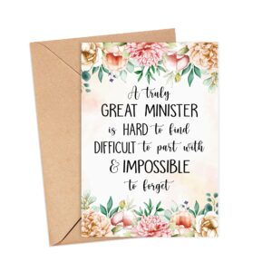 Emily gift Minister Card - Minister Leaving Card - A Truly Great Minister Is Hard To Find - Farewell Card - Appreciation Card - Retirement Card