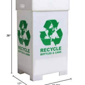 Diversiplast Outdoor Pop Up Trash Can and Recycling Bins Plastic Bags Only- 44 Gallon 20.25'' x 17'' x 38'' - Pack of 3