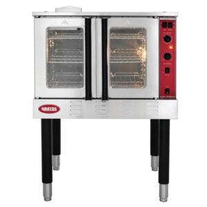 kratos commercial convection oven - full size single stack oven for restaurants, 54,000 btu, liquid propane powered (29y-048-lp)