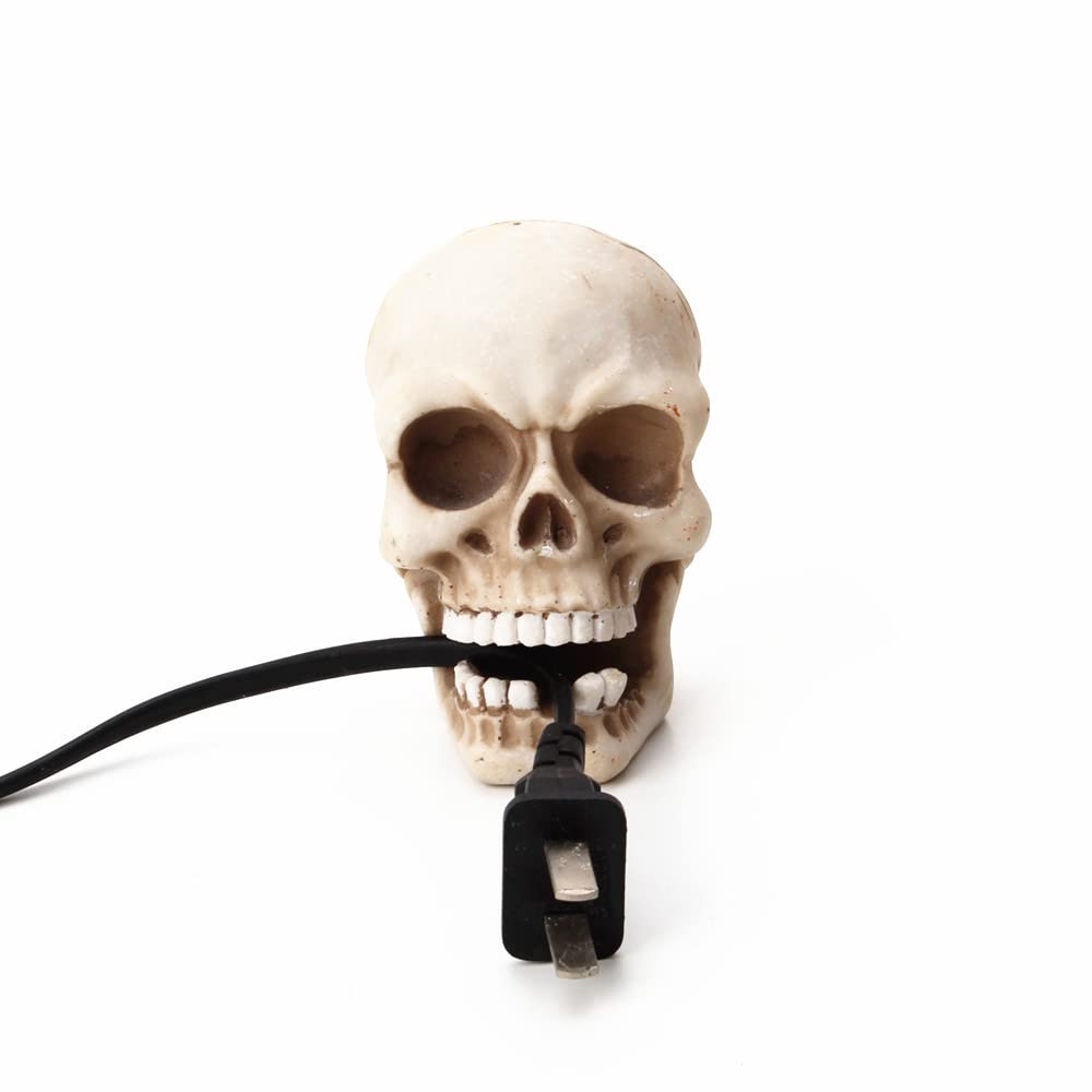 Skull Sculpture Storage Hook Skeleton Wall Mount Resin Creative Ornament Statue for Gift Halloween Party Decor