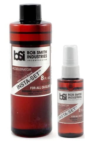 Make Your Day Bob Smith Industries BSI Insta Set Accelerator, 8 Ounce and 2 Ounce Spray Bottle (Pack of 2) Paintbrushes