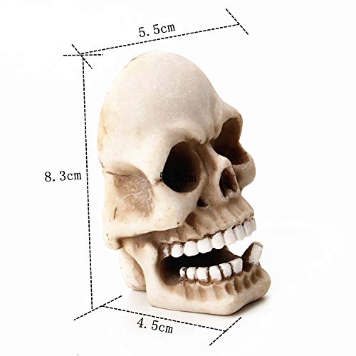 Skull Sculpture Storage Hook Skeleton Wall Mount Resin Creative Ornament Statue for Gift Halloween Party Decor