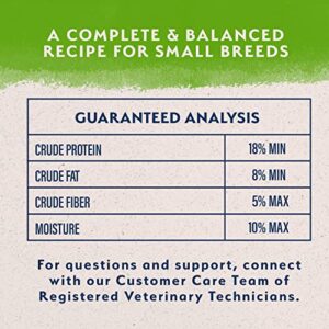 Natural Balance Limited Ingredient Small Breed Adult Dry Dog Food with Vegan Plant Based Protein and Healthy Grains, Vegetarian Recipe, 4 Pound (Pack of 1)