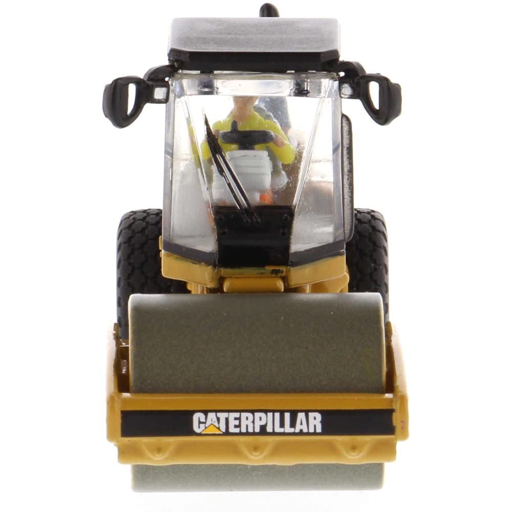 Diecast Masters 1:87 Caterpillar CS56 Smooth Drum Vibratory Soil Compactor - HO Models 85246 - Functioning Wheels & Rolling Drum