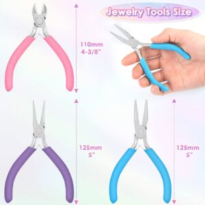 Jewelry Pliers Set - Needle Nose, Round Nose and Wire Cutters for Jewelry Making, Repair and Crafts