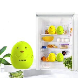 suigdrr fridge deodorizer fresheners smell odor eliminator,cute chick refrigerator freezer deodorizer odors absorber remover (green)