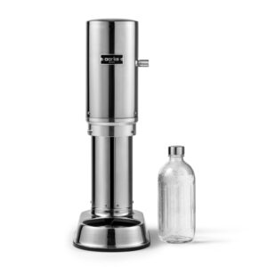 aarke Carbonator Pro, Sparkling & Carbonation Water Machine, Stainless Steel with Glass Reusable Bottle Volume 800 mL and CO2 Cylinder (Stainless)