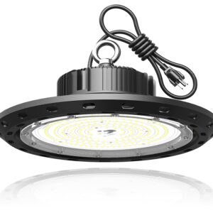 CHMLT UFO LED High Bay Light 100W 15000lm 5000K (Eqv. to 400W HPS/MH), High Bay Led Lights for Shop Warehouse Factory