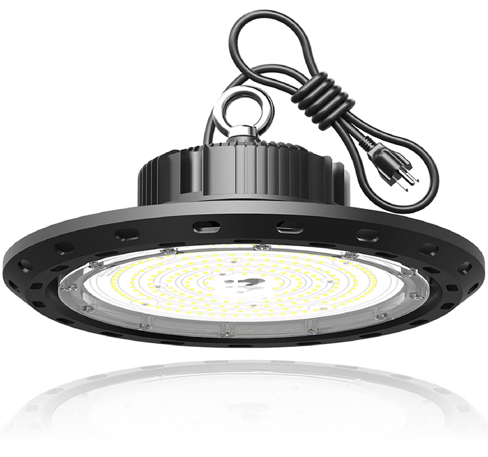 CHMLT UFO LED High Bay Light 100W 15000lm 5000K (Eqv. to 400W HPS/MH), High Bay Led Lights for Shop Warehouse Factory