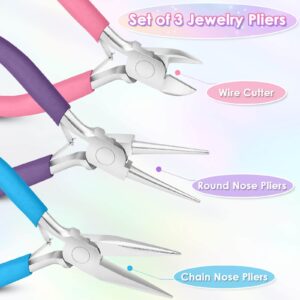 Jewelry Pliers Set - Needle Nose, Round Nose and Wire Cutters for Jewelry Making, Repair and Crafts