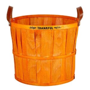 Creative Brands Harvest and Thanksgiving Decorations-Set of 3 Nested Bushel Baskets by The Heartfelt Collection, Sm-Med-Lg, Grateful